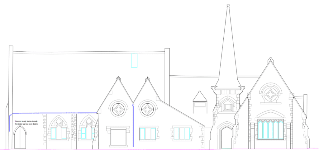 External Elevations of a church