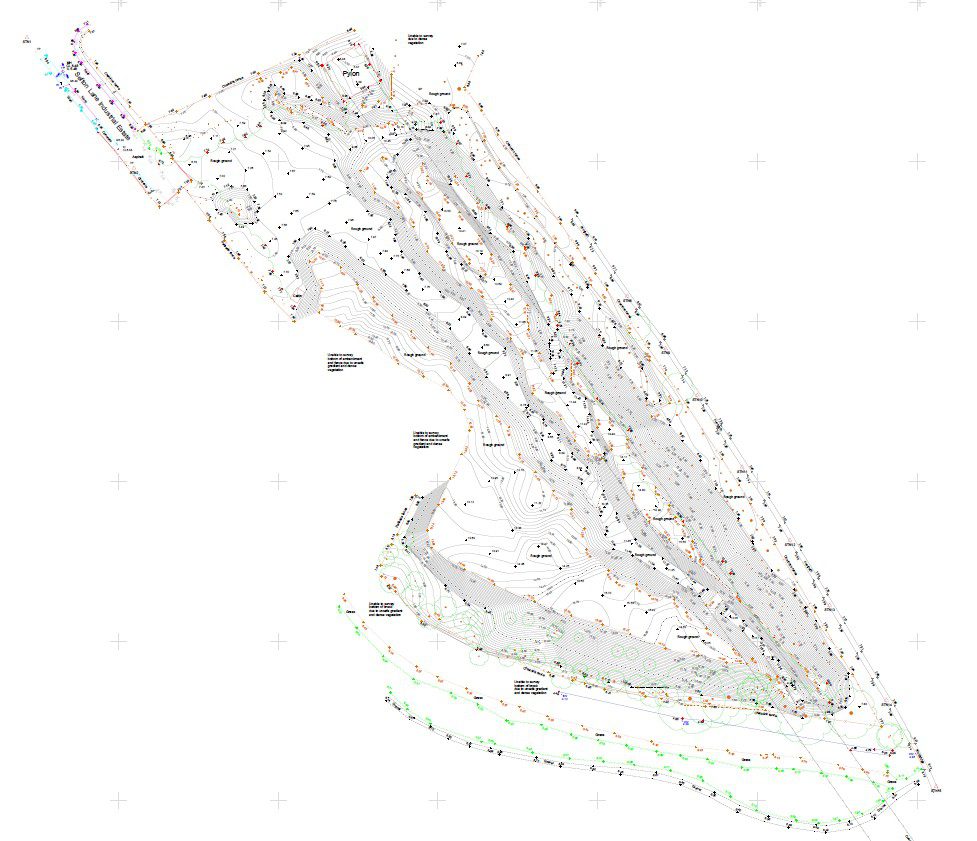 Contour model from a digital terrain model