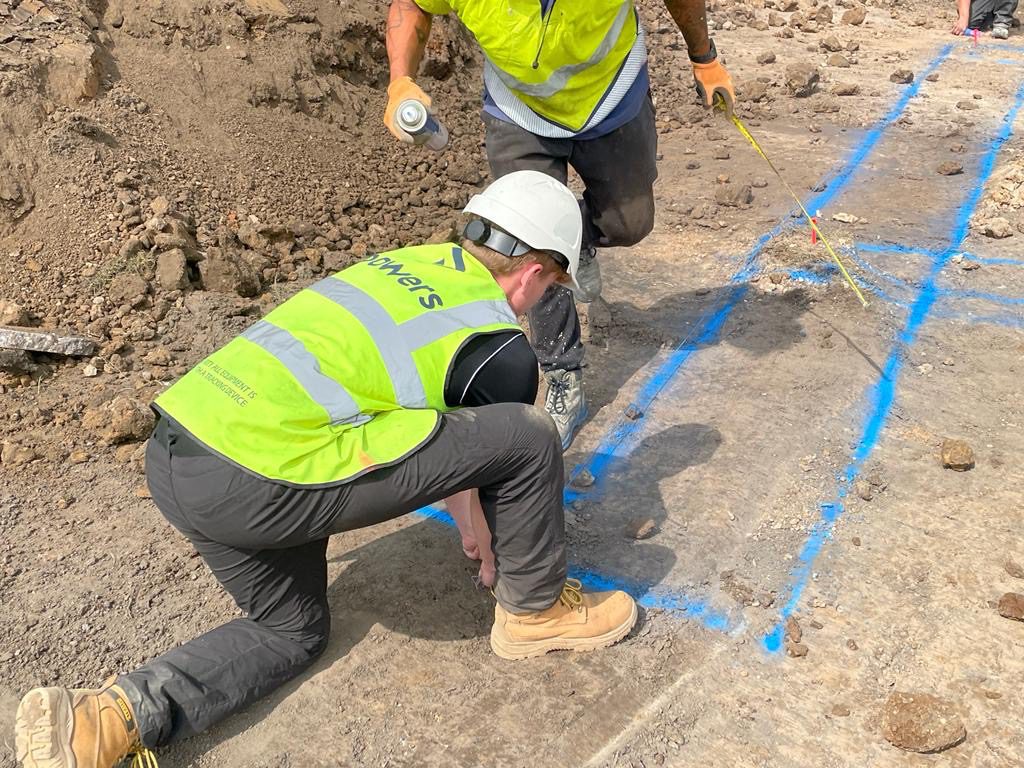 Setting out drainage
