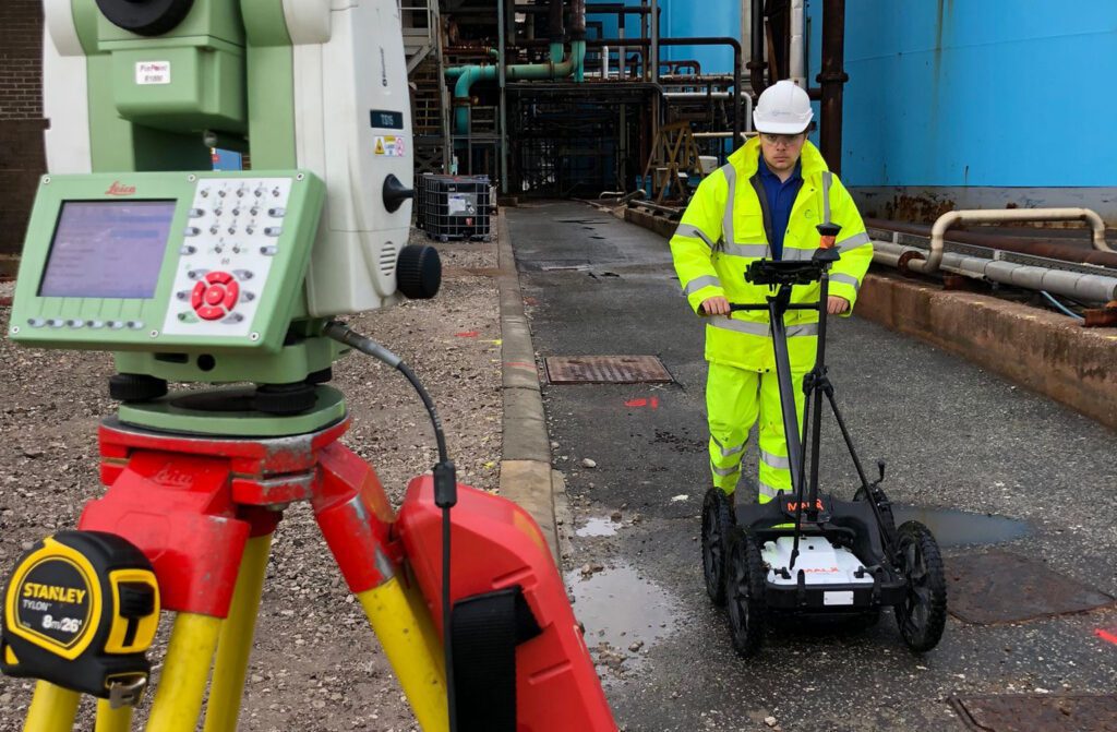 GPR and EML Survey at industrial plant