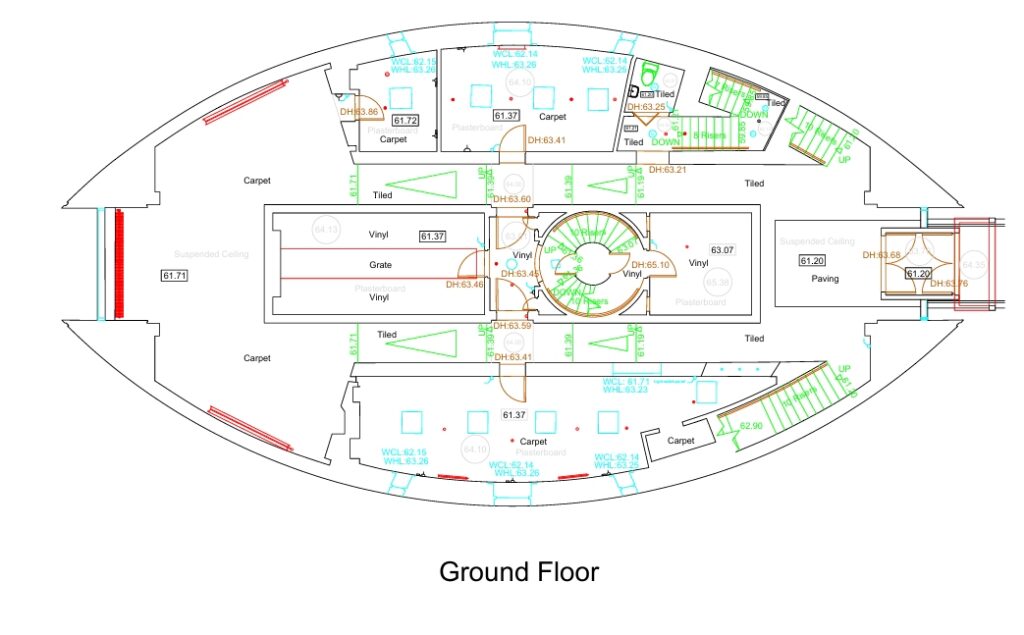 Floor plans of a museum