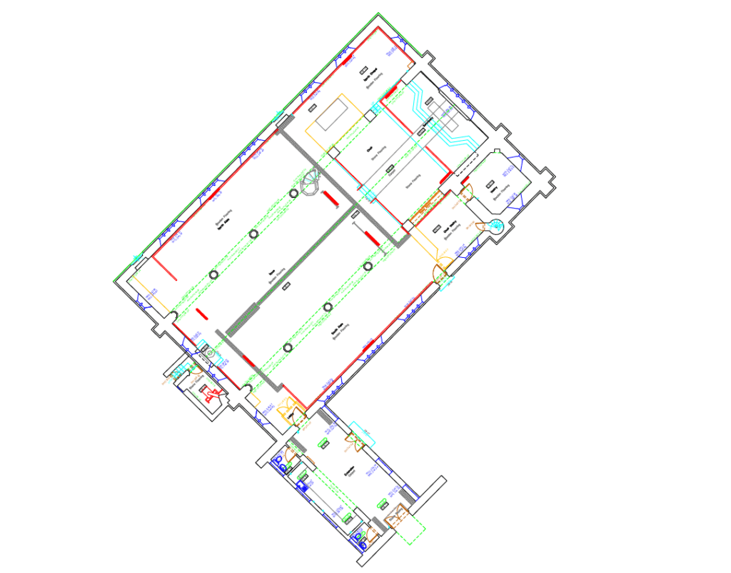 Measured floor plan of a church