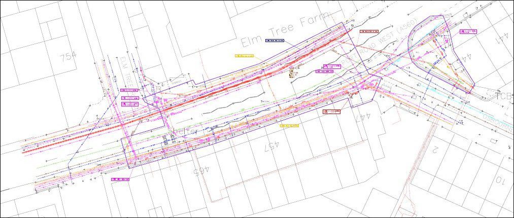 Detailed Verification B Underground Utility Survey on a topographical survey