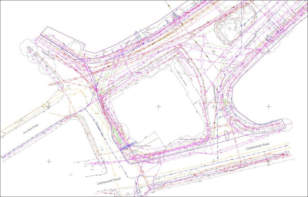 Detailed Verification B Underground Utility Survey on a topographical survey