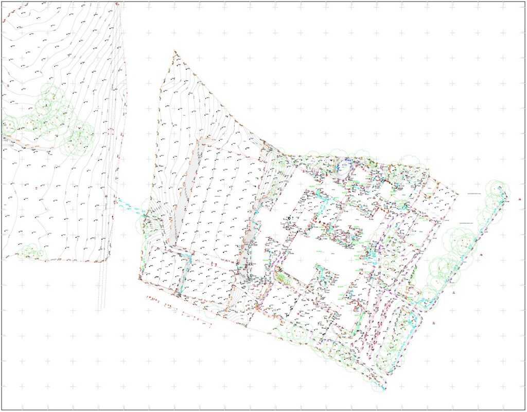 Topographic Land Survey Drawing